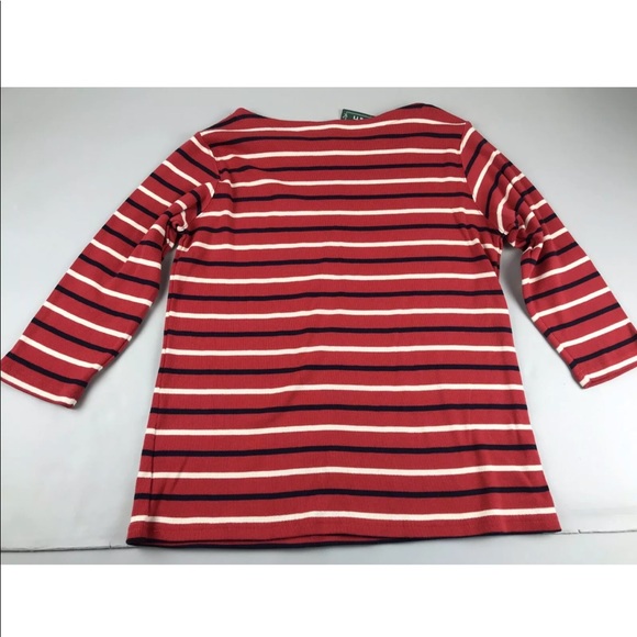LL Bean French Sailors Shirt Striped Boat Neck XL - Picture 6 of 6